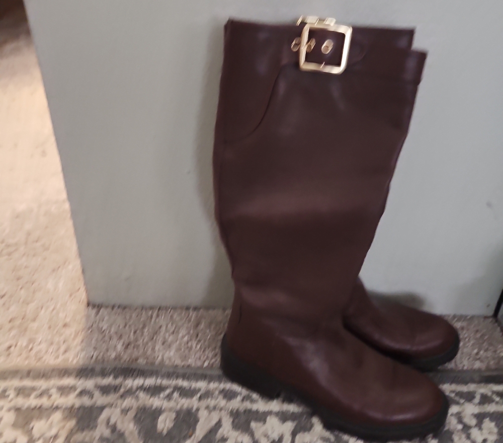 Coach Dark Brown Over the Knee Boots